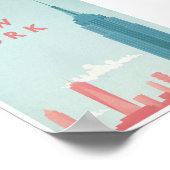 Poster Vintage voyage de New York (Coin)
