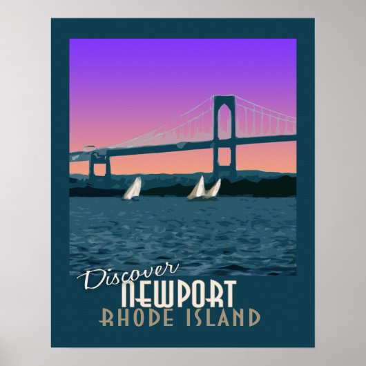 Poster Vintage voyage de Newport Rhode Island (Devant)