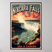 Poster Vintage voyage de Niagara Falls (Devant)