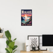 Poster Vintage voyage de Niagara Falls (Bureau à domicile)