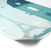 Poster Vintage voyage de Paris (Coin)