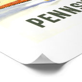 Poster Vintage voyage de Pennsylvanie (Coin)