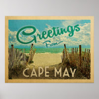 Vintage voyage de plage du Cap May
