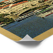 Poster Vintage voyage de Prague (Coin)