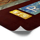 Poster Vintage voyage de Ravenne Italie (Coin)