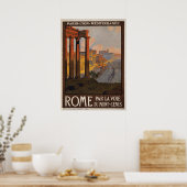 Poster Vintage voyage de Rome (Cuisine)