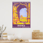 Poster Vintage voyage de Rome (Cuisine)