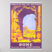 Poster Vintage voyage de Rome (Devant)
