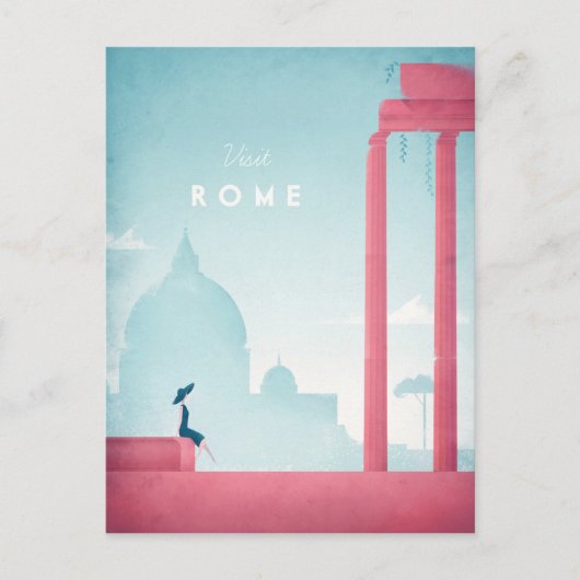 Poster Vintage voyage de Rome - Carte postale Art (Devant)