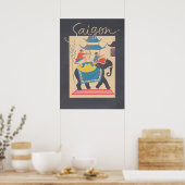 Poster Vintage voyage de Saigon Vietnam (Cuisine)