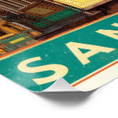 Poster Vintage voyage de San Francisco (Coin)