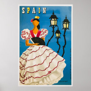 Poster Vintage voyage de Sevilla Espagne