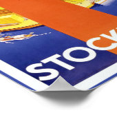 Poster Vintage voyage de Stockholm (Coin)