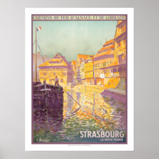 Poster Vintage voyage de Strasbourg
