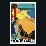 Poster Vintage voyage de tennis Monte Carlo Monaco<br><div class="desc">Monte Carlo Monaco Tennis Sports - Grand Poster Vintage voyage. Annonce d'affiche de voyage pour promouvoir les voyages de vacances à Monaco.</div>