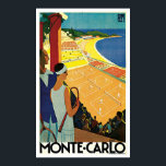 Poster Vintage voyage de tennis Monte Carlo Monaco<br><div class="desc">Monte Carlo Monaco Tennis Sports - Grand Poster Vintage voyage. Annonce d'affiche de voyage pour promouvoir les voyages de vacances à Monaco.</div>