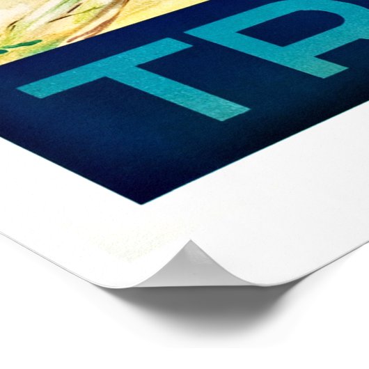 Poster Vintage voyage de Tripoli Libye (Coin)