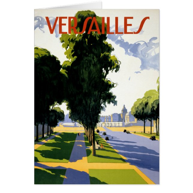 Poster Vintage voyage de Versailles restauré (Devant)