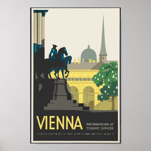 Poster Vintage voyage de Vienne (Devant)