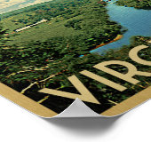 Poster Vintage voyage de Virginie James River (Coin)