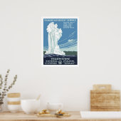 Poster Vintage voyage de Yellowstone (Cuisine)