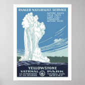 Poster Vintage voyage de Yellowstone (Devant)