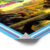 Poster Vintage voyage Derbyshire Angleterre (Coin)