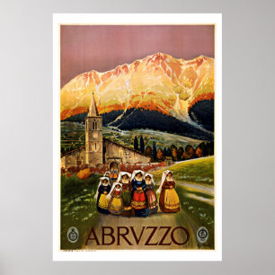 Poster Vintage voyage des Abruzzes