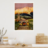 Poster Vintage voyage des Abruzzes (Cuisine)