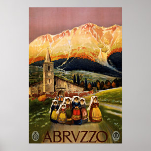 Poster Vintage voyage des Abruzzes