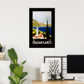 Poster Vintage voyage des lacs italiens (Bureau à domicile)