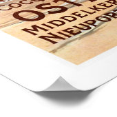 Poster Vintage voyage des places d'eau belges (Coin)