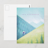 Poster Vintage voyage des Pyrénées - Carte postale (Devant / Derrière)