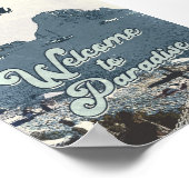 Poster Vintage voyage d'Ibiza Espagne (Coin)