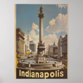 Poster Vintage voyage d'Indianapolis (Devant)