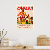 Poster Vintage voyage du Canada (Cuisine)