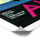 Poster Vintage voyage du glacier Alaska Taku (Coin)