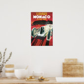 Poster Vintage voyage du Grand Prix de Monaco (Cuisine)