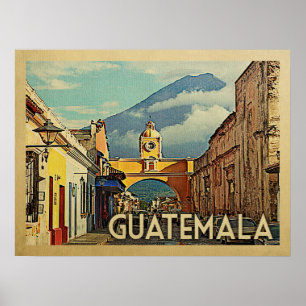 Poster Vintage voyage du Guatemala