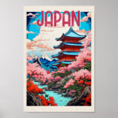 Poster Vintage voyage du Japon (Devant)