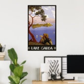 Poster Vintage voyage du lac de Garde, Italie (Bureau à domicile)