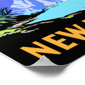 Poster Vintage voyage du lac Matheson de Nouvelle- (Coin)