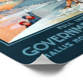 Poster Vintage voyage du mont Kosciusko restauré (Coin)