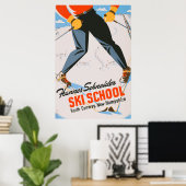 Poster Vintage voyage du New Hampshire (Bureau à domicile)