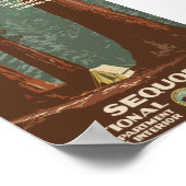 Poster Vintage voyage du parc national de Sequoia (Coin)