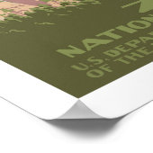 Poster Vintage voyage du parc national de Zion (Coin)