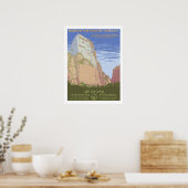 Poster Vintage voyage du parc national de Zion (Cuisine)