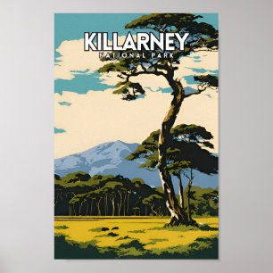 Poster Vintage voyage du parc national Killarney PS