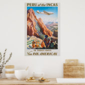 Poster Vintage voyage du Pérou des Incas (Cuisine)