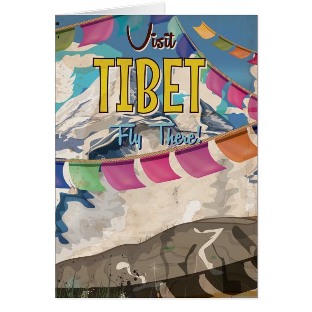 Poster Vintage voyage du Tibet (Devant)